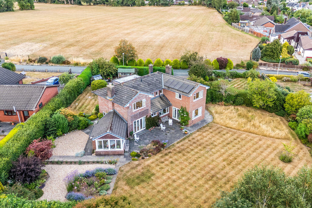 Aerial photograph of Rookwood, its garden and school playing fields beyond